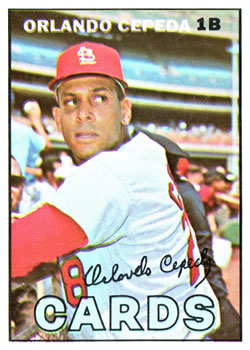 1967 Topps #20 Orlando Cepeda Front