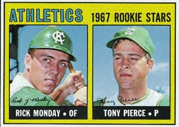 1967 Topps #542 Athletics 1967 Rookie Stars (Rick Monday / Tony Pierce) Front