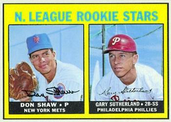 1967 Topps #587 N. League Rookie Stars (Don Shaw / Gary Sutherland) Front