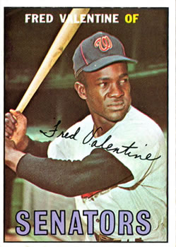 1967 Topps #64 Fred Valentine Front
