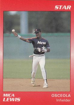 1990 Star Osceola Astros #15 Mica Lewis Front