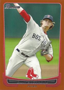 2012 Bowman - Orange #102 Clay Buchholz Front