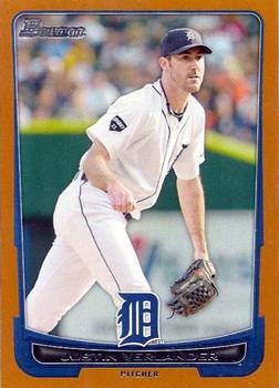 2012 Bowman - Orange #77 Justin Verlander Front