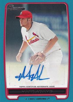 2012 Bowman - Prospect Autographs Blue #BPA-MA Matt Adams Front