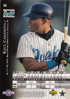 1995 Upper Deck Minor League #20 Raul Casanova Back