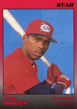 1989 Star Columbus Mudcats #19 Karl Rhodes Front