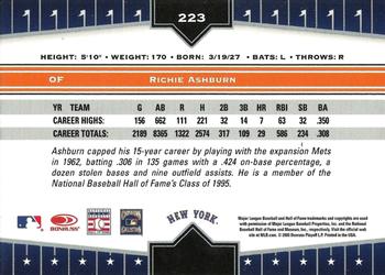 2005 Donruss Champions #223 Richie Ashburn Back