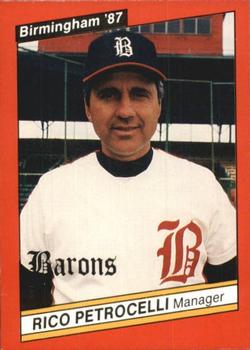 1987 Best Birmingham Barons #1 Rico Petrocelli Front