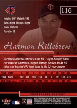 2005 Fleer Showcase #116 Harmon Killebrew Back