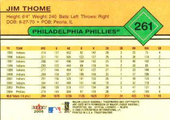 2005 Fleer Tradition #261 Jim Thome Back