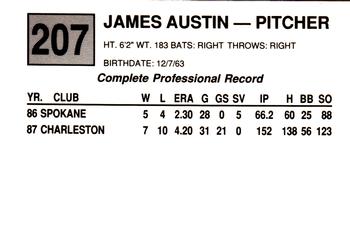 1988 Cal League #207 James Austin Back