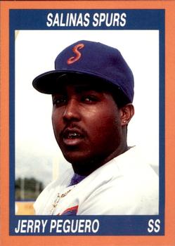 1990 Cal League #135 Jerry Peguero Front