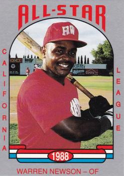 1988 Cal League All-Stars #45 Warren Newson Front