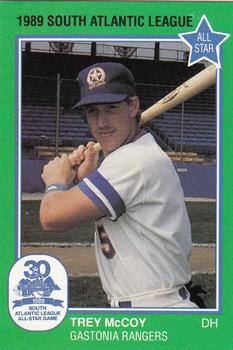 1989 Grand Slam South Atlantic League All-Stars #28 Trey McCoy Front