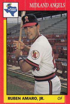 1990 Grand Slam Midland Angels #4 Ruben Amaro Jr. Front