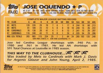 2012 Topps Archives - Fan Favorite Autographs #FFA-JOQ Jose Oquendo Back