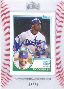 2012 Topps Archives - Framed Mini Autographs #83M-MK Matt Kemp Front