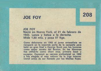 1967 Topps Venezuelan #208 Joe Foy Back
