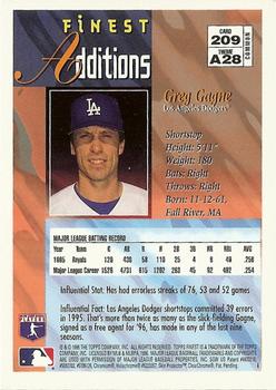 1996 Finest #209 Greg Gagne Back