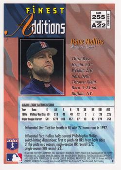 1996 Finest #255 Dave Hollins Back