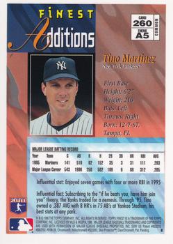 1996 Finest #260 Tino Martinez Back