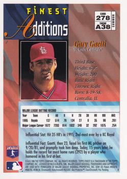 1996 Finest #278 Gary Gaetti Back