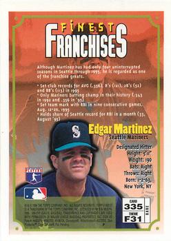 1996 Finest #335 Edgar Martinez Back