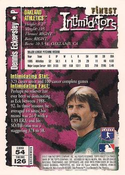 1996 Finest #54 Dennis Eckersley Back