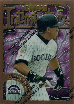 1996 Finest #139 Andres Galarraga Front