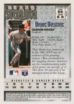 1996 Finest - Refractors #66 Dante Bichette Back