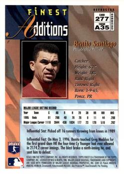 1996 Finest - Refractors #277 Benito Santiago Back