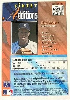 1996 Finest - Refractors #291 Dwight Gooden Back