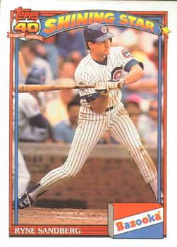 1991 Topps Bazooka Shining Stars #9 Ryne Sandberg Front