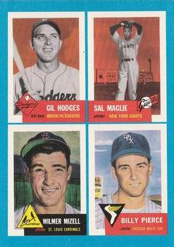 1992 Topps Bazooka Archives Quadracards #16 Gil Hodges / Sal Maglie / Wilmer Mizell / Billy Pierce Front