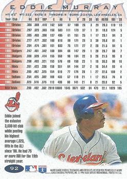 1996 Fleer #92 Eddie Murray Back