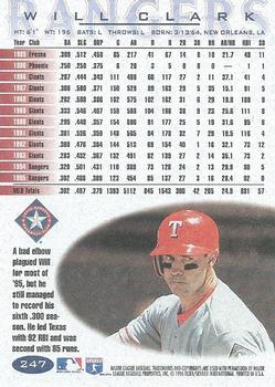 1996 Fleer #247 Will Clark Back