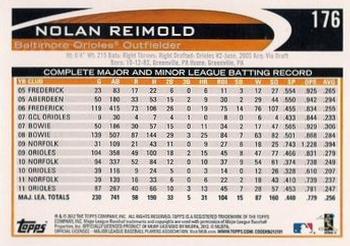 2012 Topps - Purple #176 Nolan Reimold Back