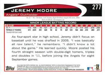 2012 Topps - Purple #277 Jeremy Moore Back