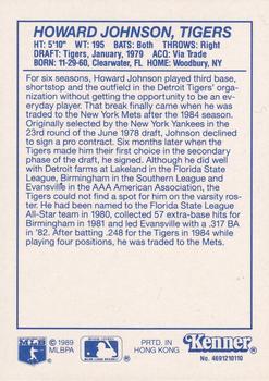 1990 Kenner Starting Lineup Cards #4691210110 Howard Johnson Back