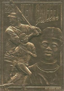 1996 Bleachers 23KT Gold Foil Sculptured #NNO Ken Griffey Jr. Front