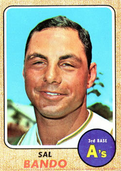 1968 Topps #146 Sal Bando Front