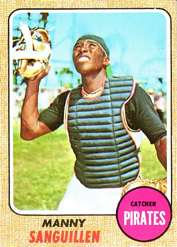 1968 Topps #251 Manny Sanguillen Front