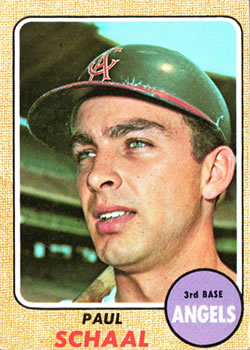 1968 Topps #474 Paul Schaal Front