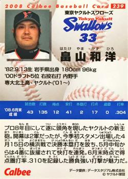 2008 Calbee #239 Kazuhiro Hatakeyama Back