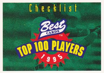 1995 Best #NNO Checklist: 101-133 Front