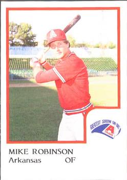 1986 ProCards Arkansas Travelers #20 Mike Robinson Front