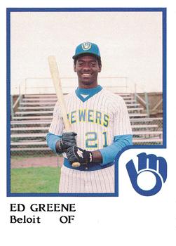 1986 ProCards Beloit Brewers #8 Ed Greene Front