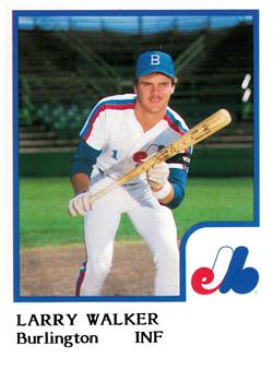 1986 ProCards Burlington Expos #25 Larry Walker Front