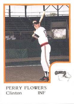 1986 ProCards Clinton Giants #NNO Perry Flowers Front