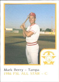 1986 ProCards Florida State League All-Stars #7 Mark Berry Front